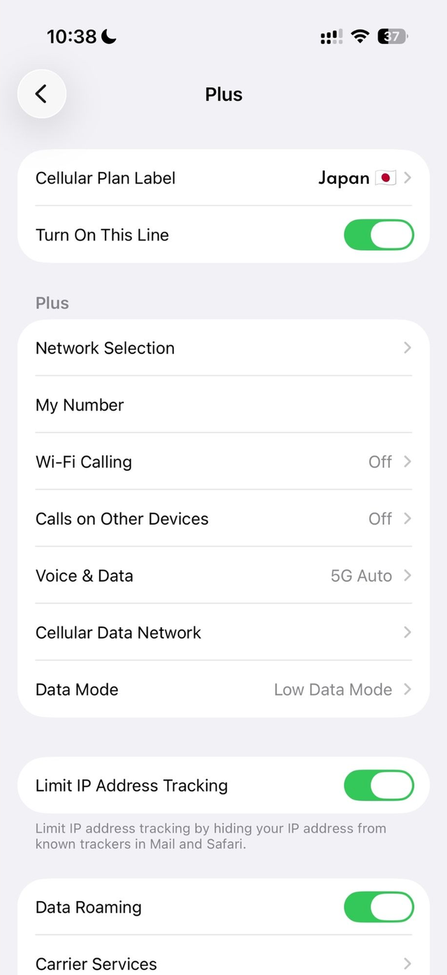 Activa la itinerancia de datos