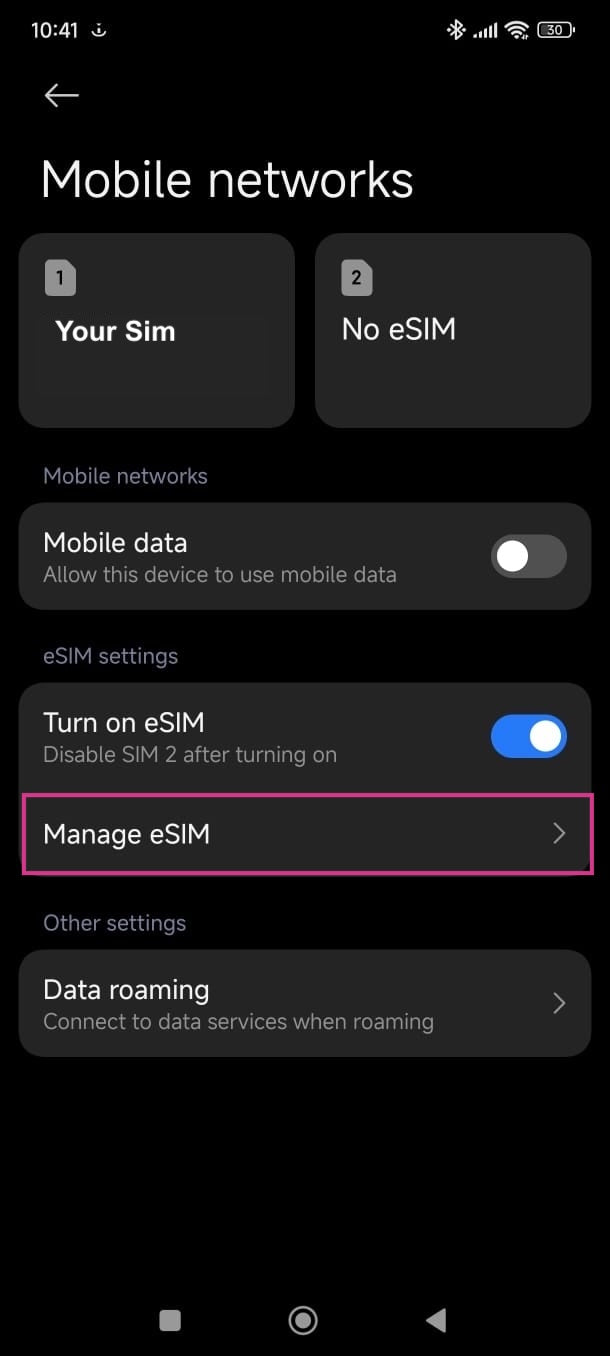 Gestiona tu eSIM