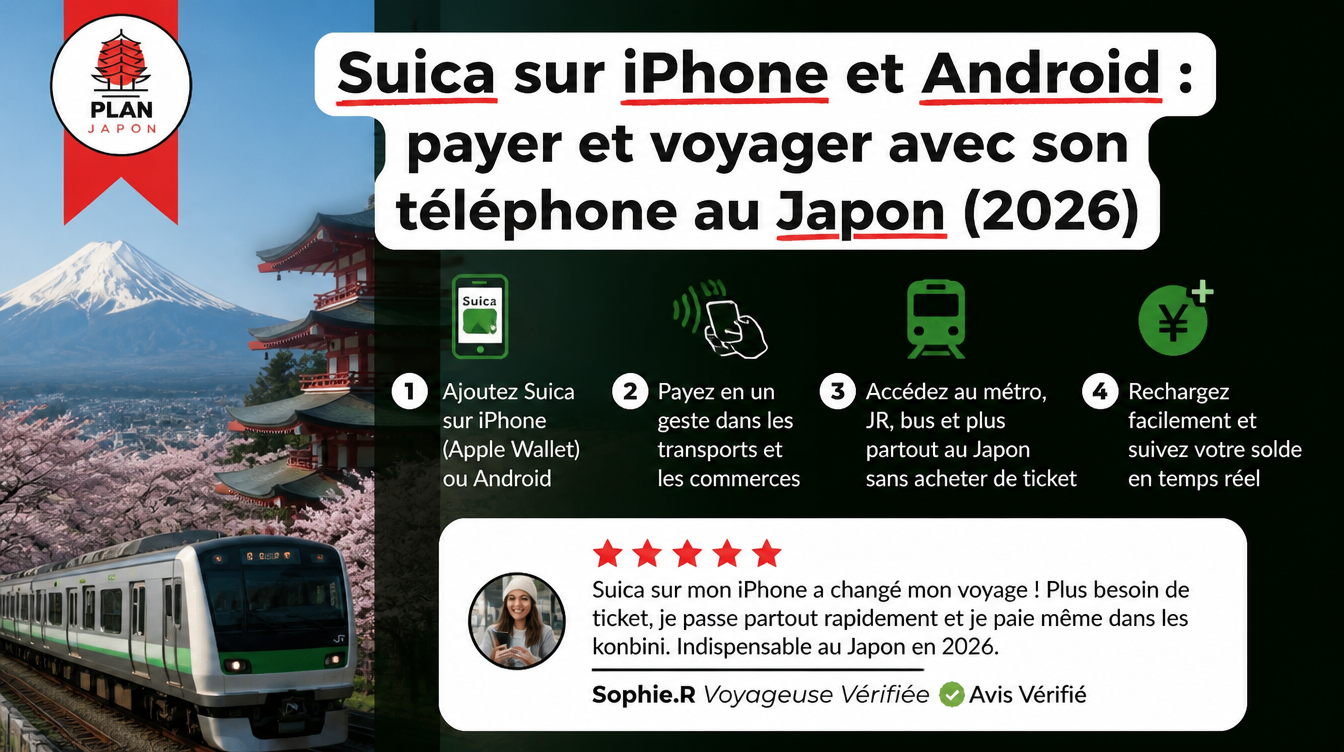 Suica en iPhone y Android: paga y viaja con tu móvil en Japón (2026)