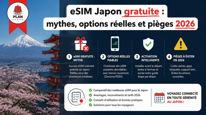 eSIM Japón gratis: qué existe de verdad y qué evitar 2026