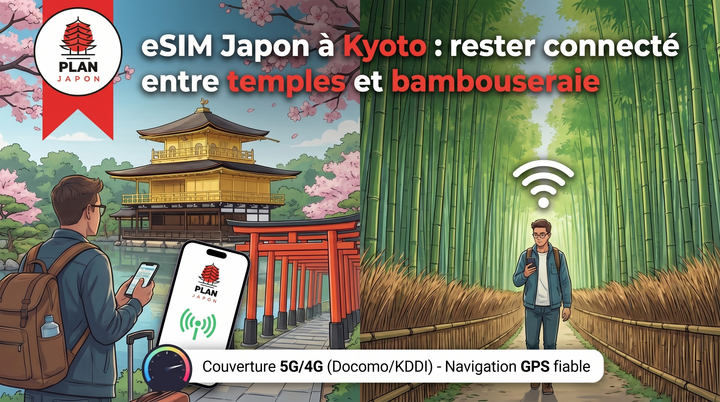 eSIM Japón en Kioto: mantente conectado entre templos y bambusales