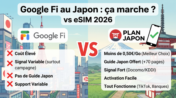 Google Fi en Japón: ¿funciona? vs eSIM 2026