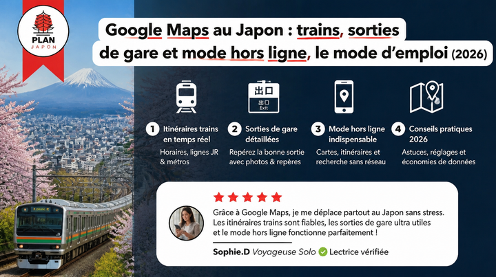 Google Maps en Japón: trenes, salidas de estación y modo sin conexión (2026)