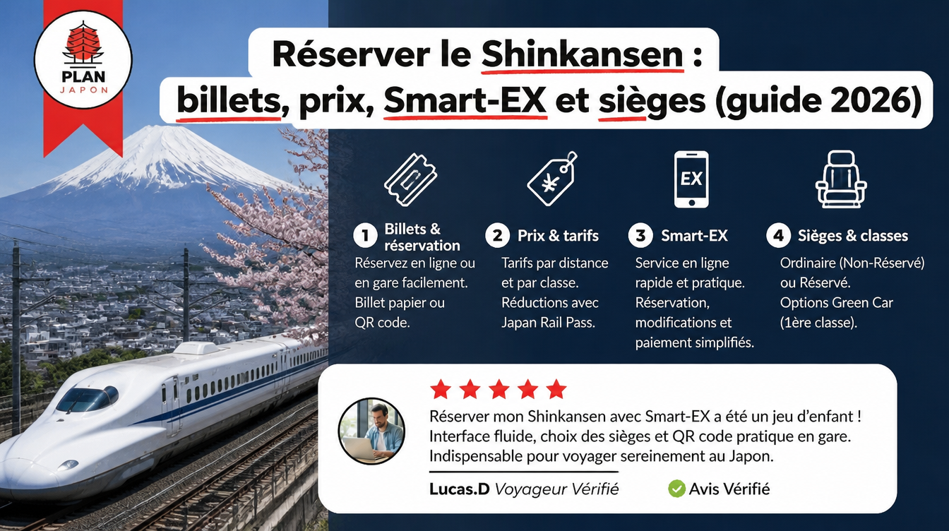 Reservar el Shinkansen: billetes, precios, Smart-EX y asientos (2026)