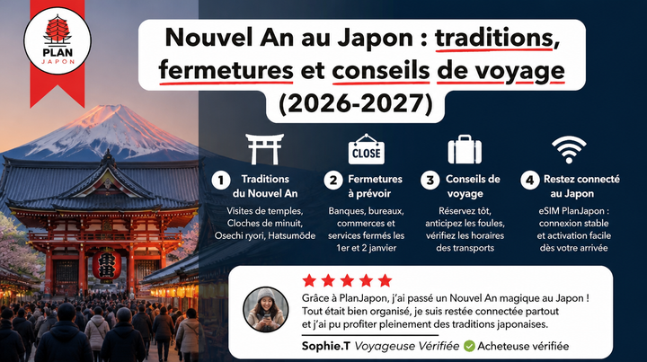 Año Nuevo en Japón: tradiciones, cierres y consejos (2026-2027)