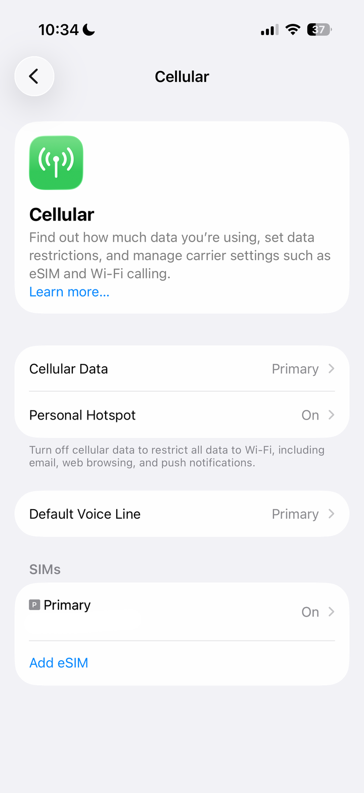 Iniciar la instalación de la eSIM